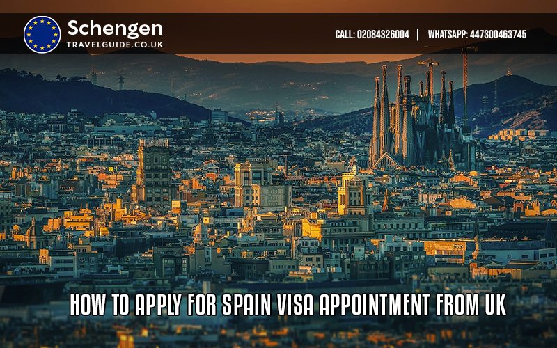 apply for Spain visa appointment from UK